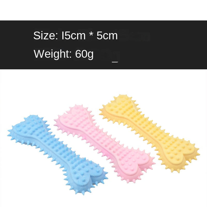 2pcs New dog grinding teeth biting toys Creamy scented with prickly flat bones Large and small dog teeth grinding toys; dog's gifts